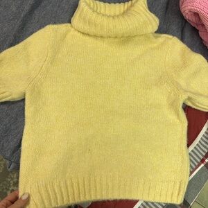 Abercrombie & Fitch Soft Yellow Turtleneck Sweater